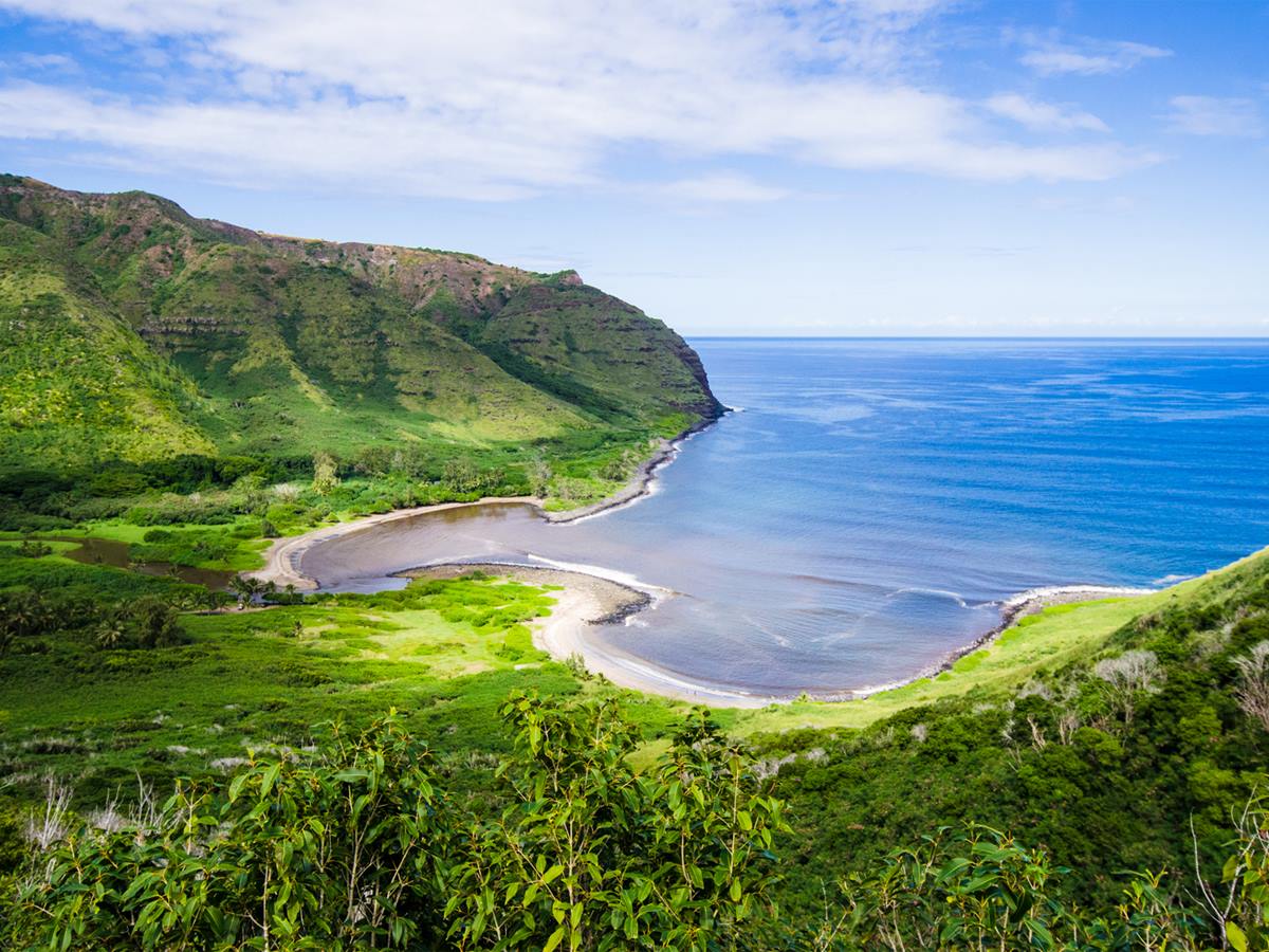 Molokai's Halawa Bay in Hawaii