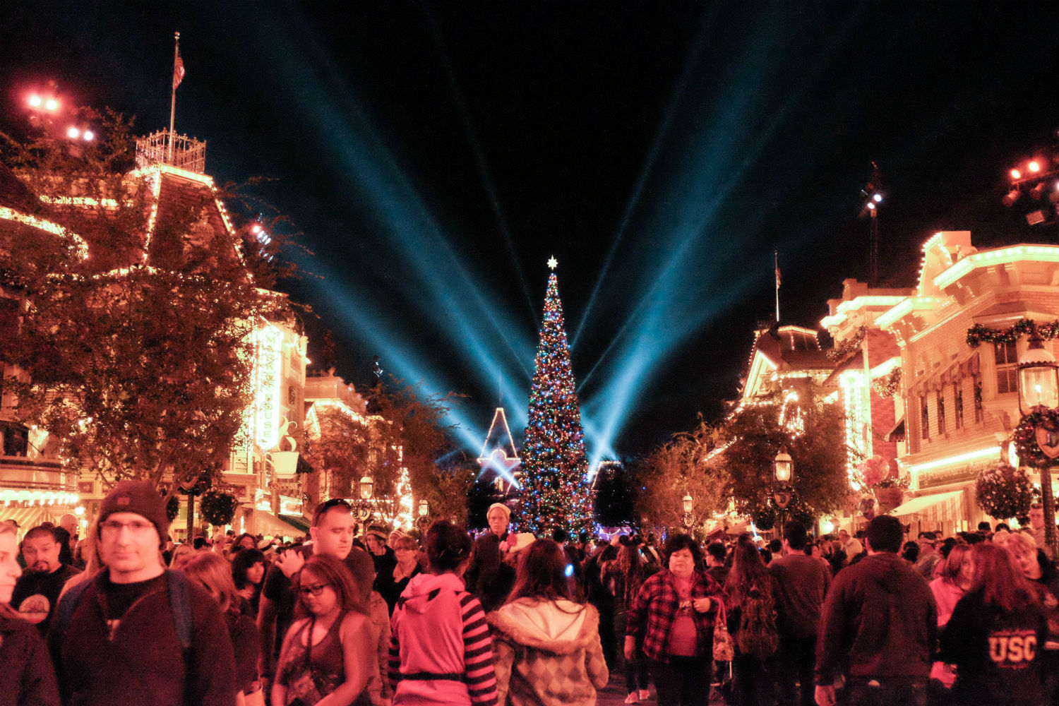 Christmas tree on Main Street U.S.A