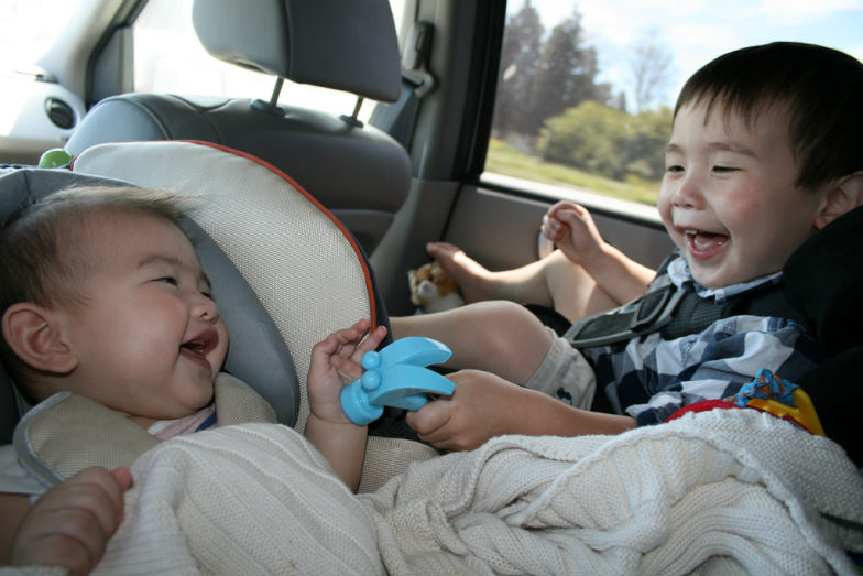 Kids Playing in Car 