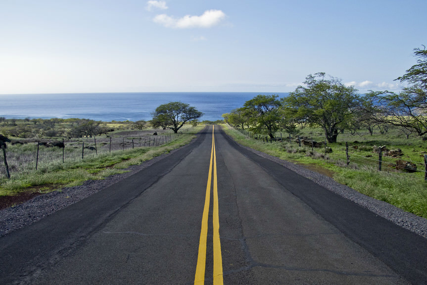 Scenic Road in Kapaa, Hawaii