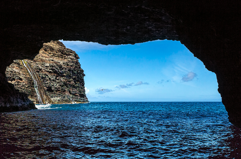 The sea caves along the Na Pali Coast are among the most magical spots in Hawaii.