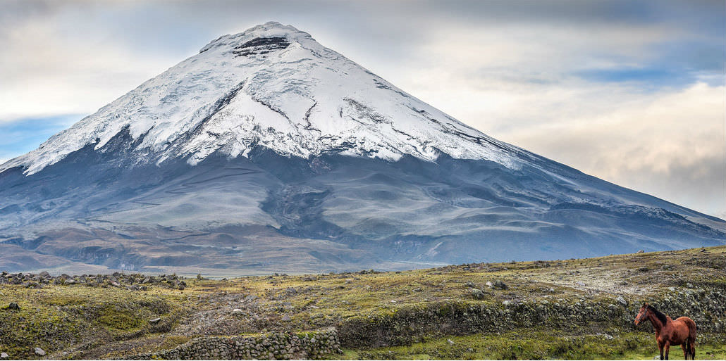 Cotopaxi Volcano at Cotopaxi National Park in Ecuador