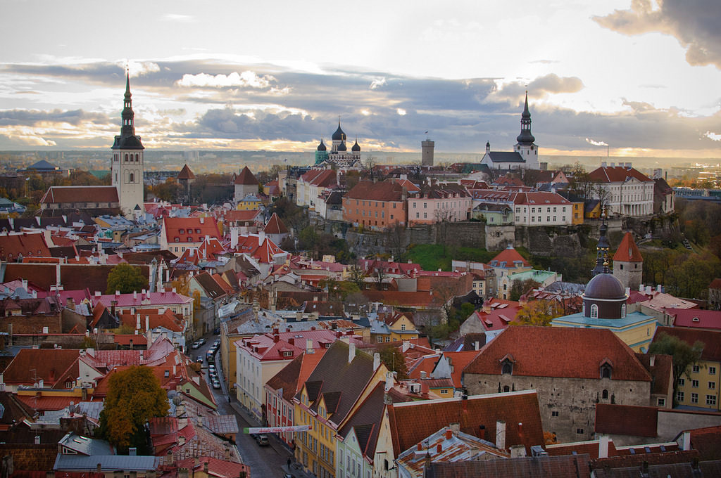 St. Olaf's Church tower in Tallinn, Estonia