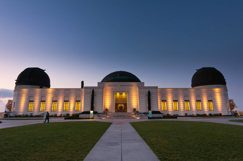 Griffith Observatory at night