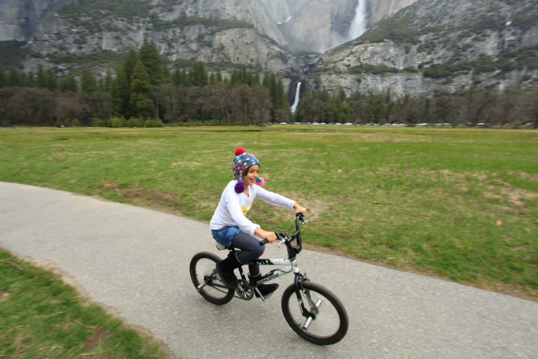 Pedaling in Yosemite