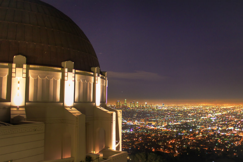 Griffith Observatory at night