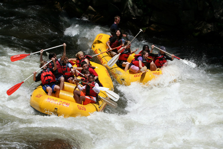 Rafting in the Nantahala River in North Carolina