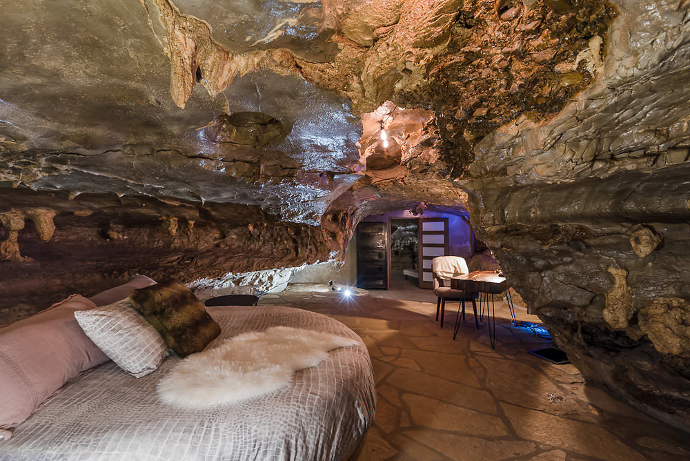 The Beckham Creek Cave is among the many unusual hotels that offer family-friendly unique stays.