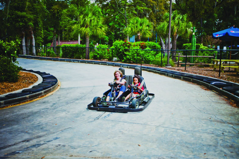 Zooming around the track at Blackbeard's Cove in Mount Pleasant, SC