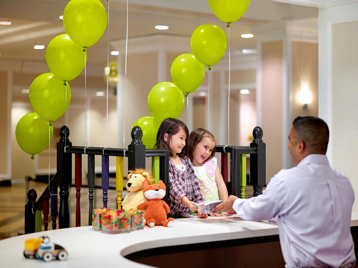 Young guests enjoying a special kids' check-in at The Chelsea Hotel.