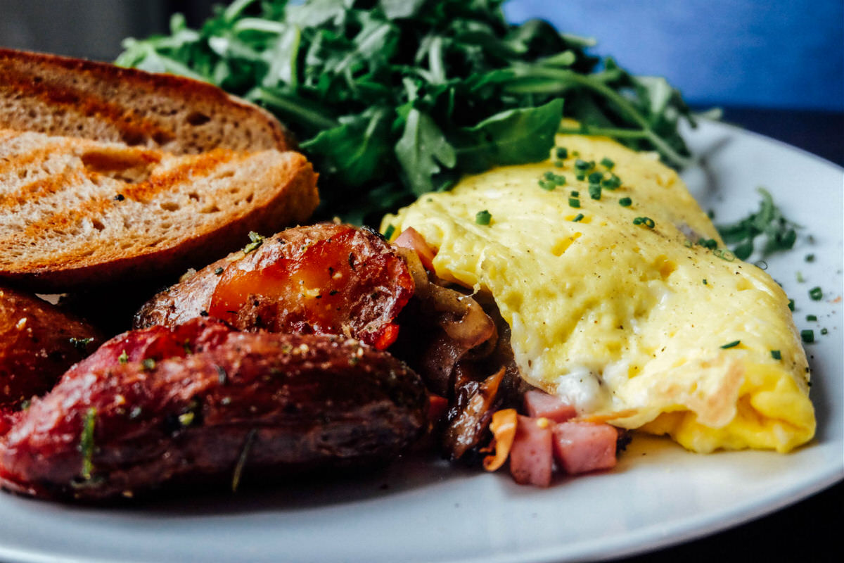 Omelet and potatoes at Redd in Napa Valley