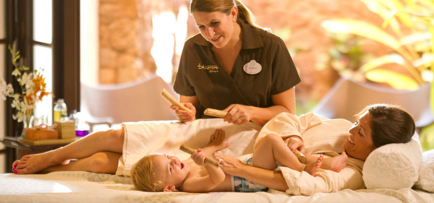 Even a spa day is a baby-friendly affair at Aulani.