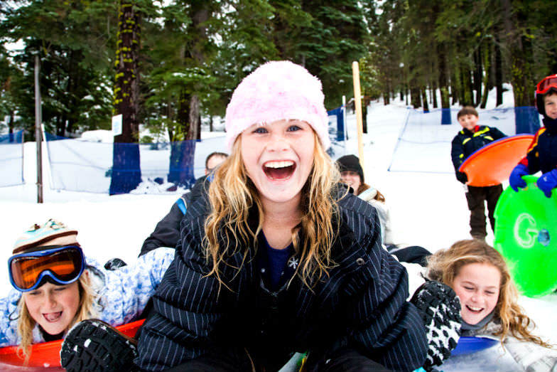 Sledding at Granlibakken