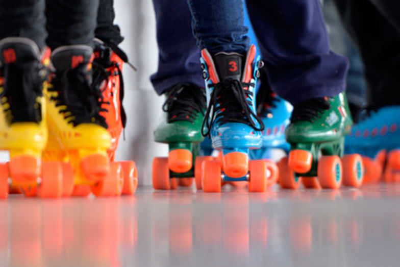 Roller skaters at Lakeside Rink in New York City