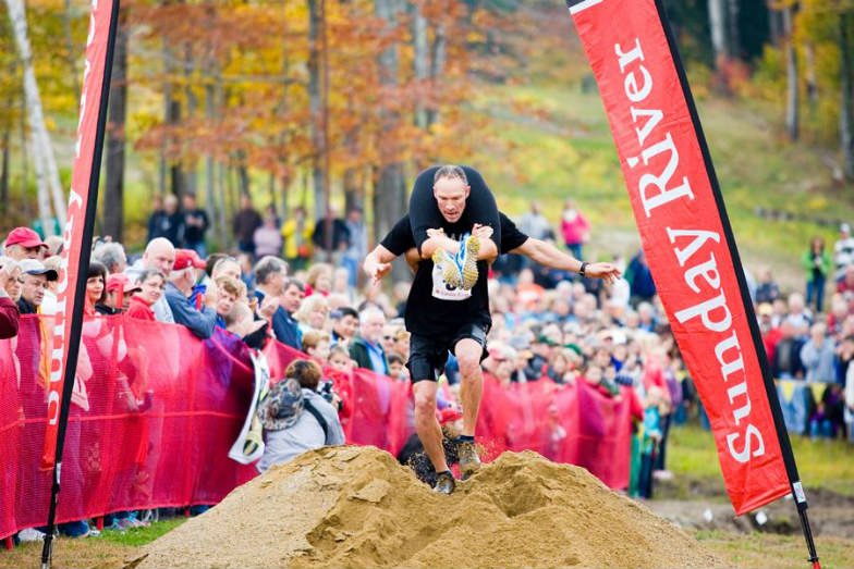 Wife Carrying Championship at Sunday River Ski Resort