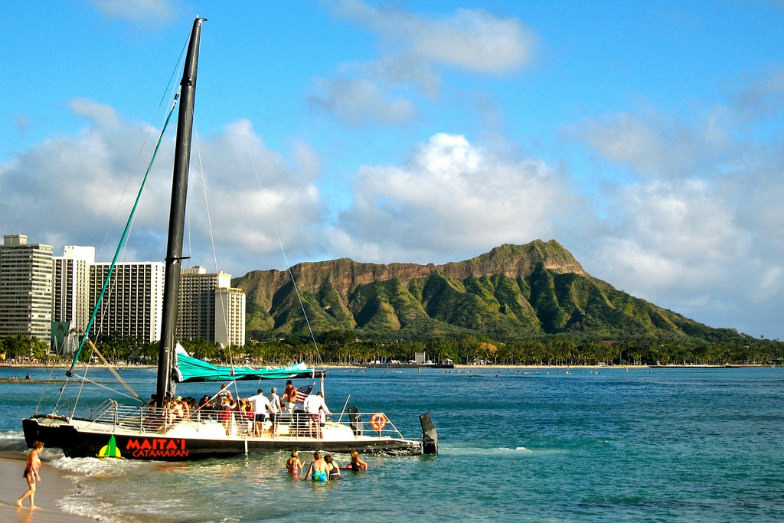 Diamond Head from Waikiki Beach