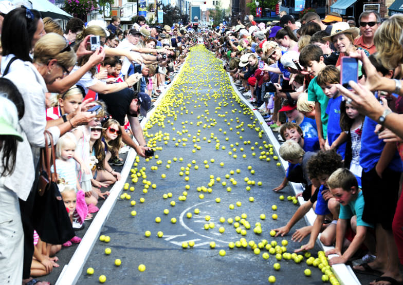 Running of the Balls during Park City's Miner’s Days