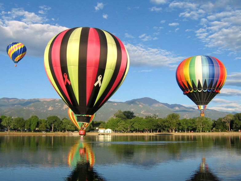 Hot air balloons at the Colorado Hot Air Balloon Classic