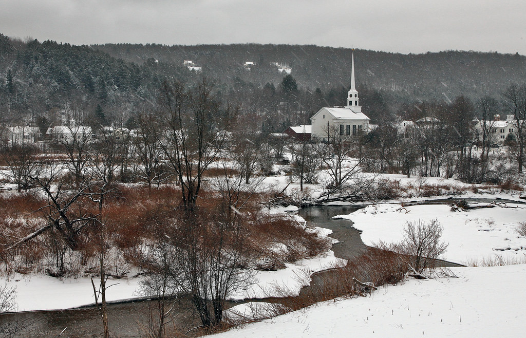 Stowe, Vermont in winter