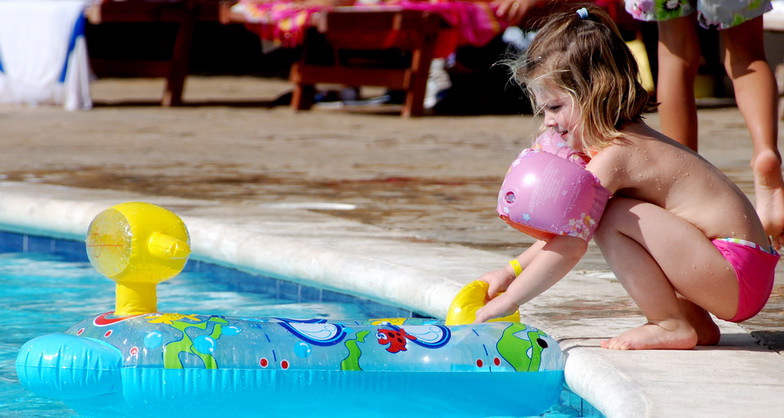 Kids by Pool