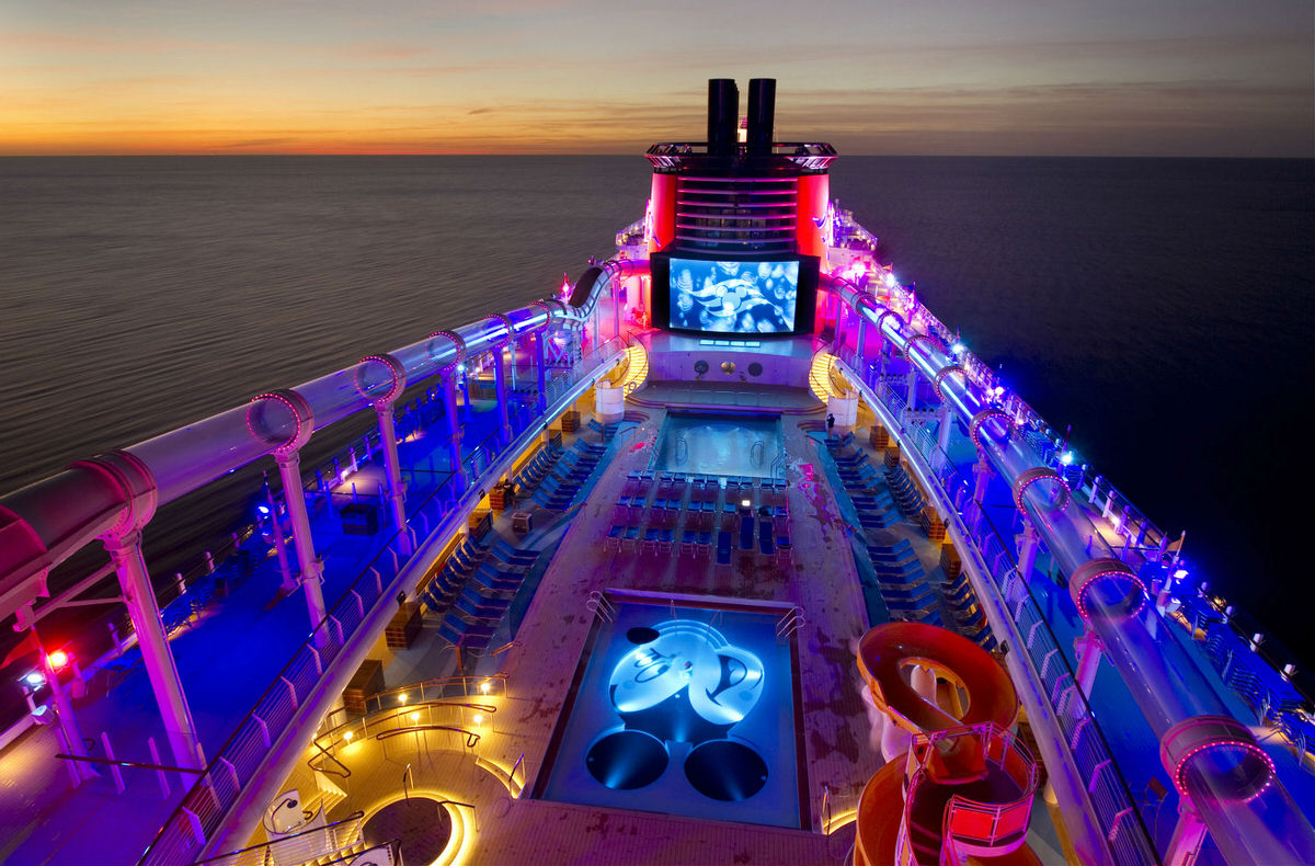 Disney Dream at night