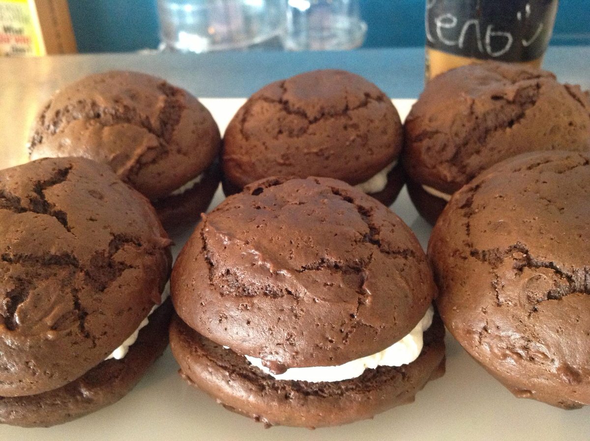 Chocolate Whoopie Pies are among the many chocolate delights that Bread and Chocolate makes.
