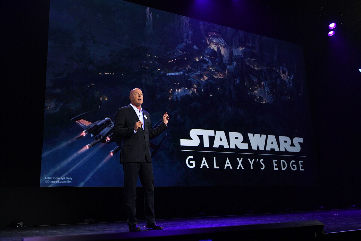 Bob Chapek announced Star Wars: Galaxy’s Edge as the name of the previously untitled Star Wars-themed land coming to Disney’s Hollywood Studios. 