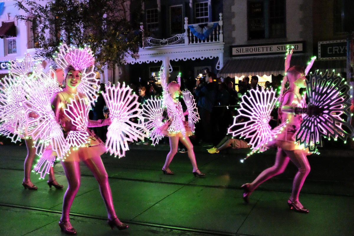 Dancers in "Paint the Night" Parade