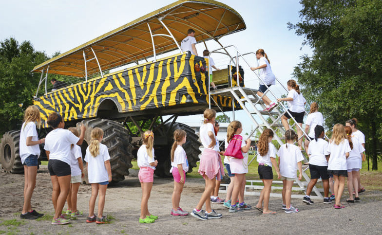 Hop aboard the area's largest 4x4 ride for a farm tour. 