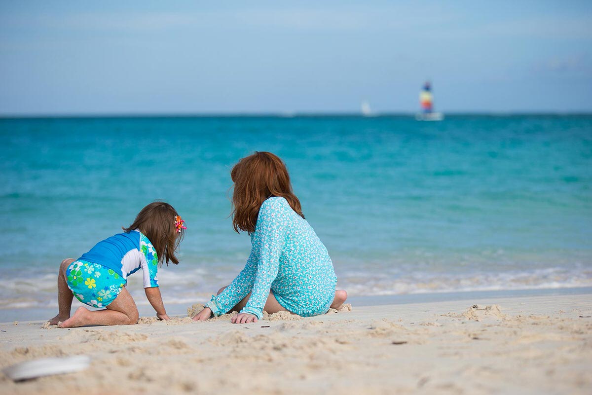 The beaches of Turks and Caicos are family-friendly and great for kids.