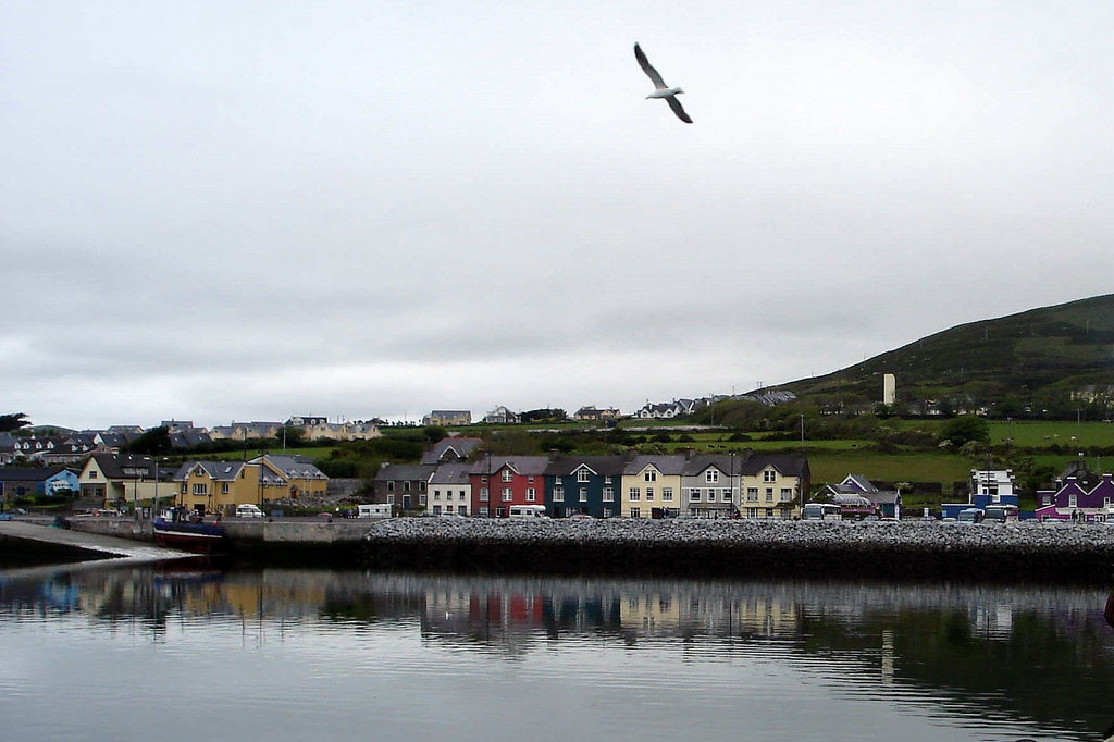 Houses along the waterfront in Dingle, Ireland