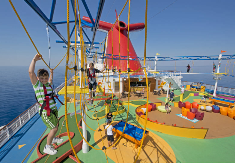 Play area on a Carnival cruise ship