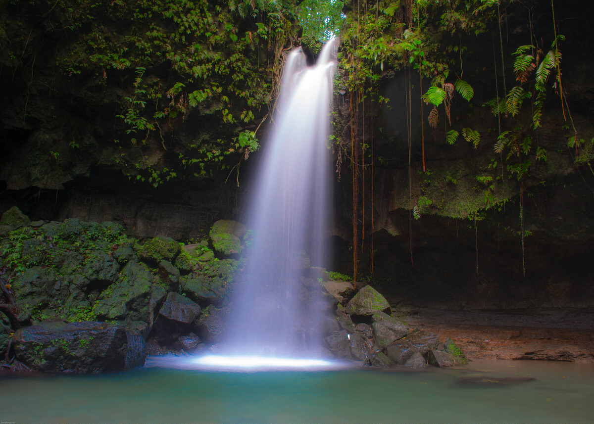 Emerald Pool in Dominica is one of the Caribbean's beautiful waterfalls.