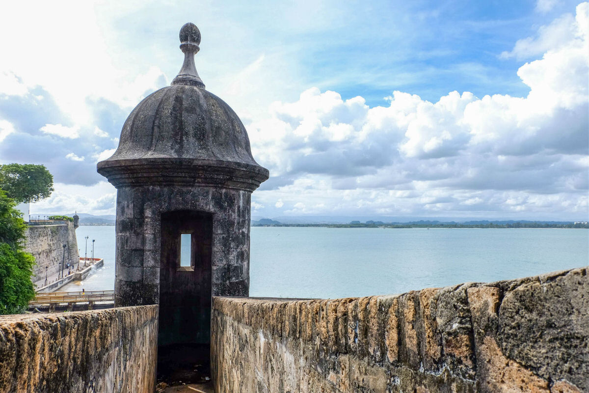 Old city wall in San Juan, Puerto Rico