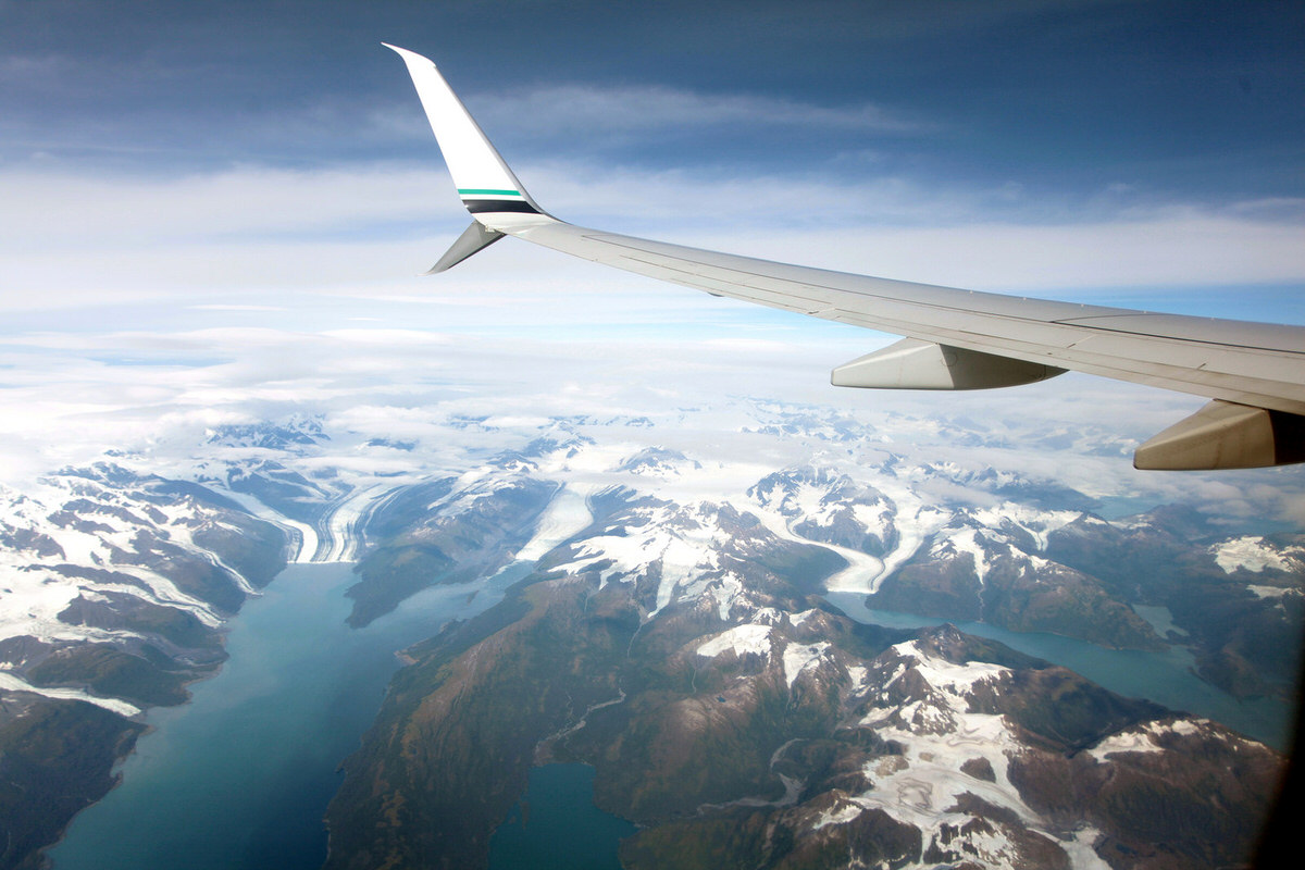 Flying over Alaska