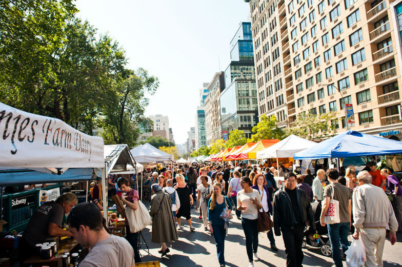 A farmer's market in NYC