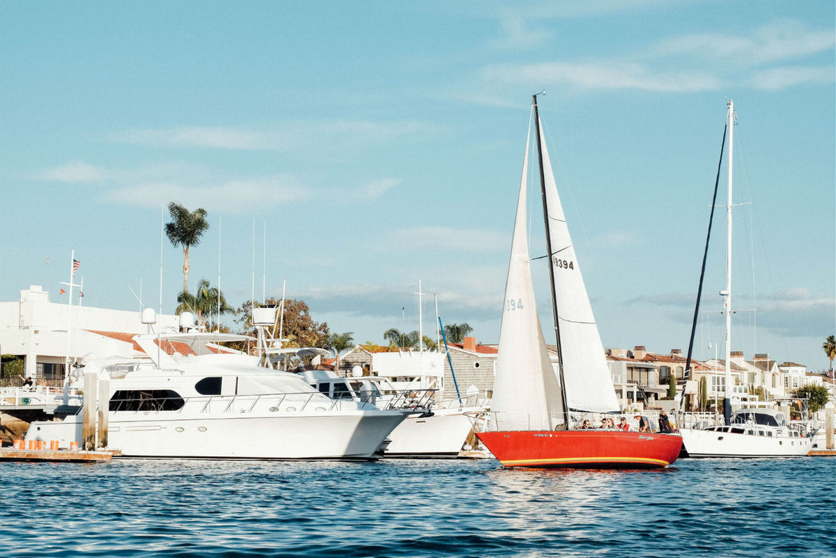 Newport Harbor as seen from an electric duffy boat.