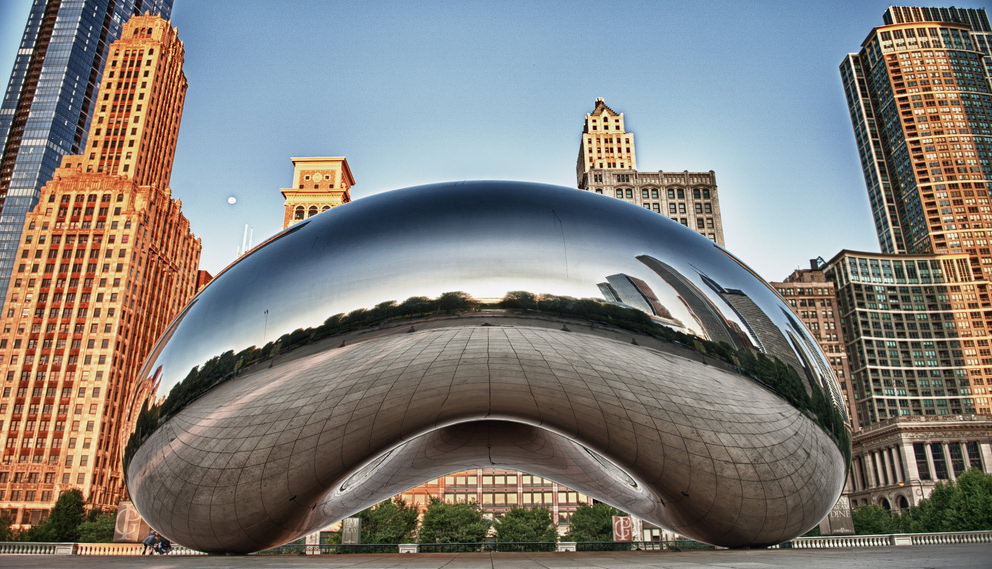 The Chicago Bean at Sunrise