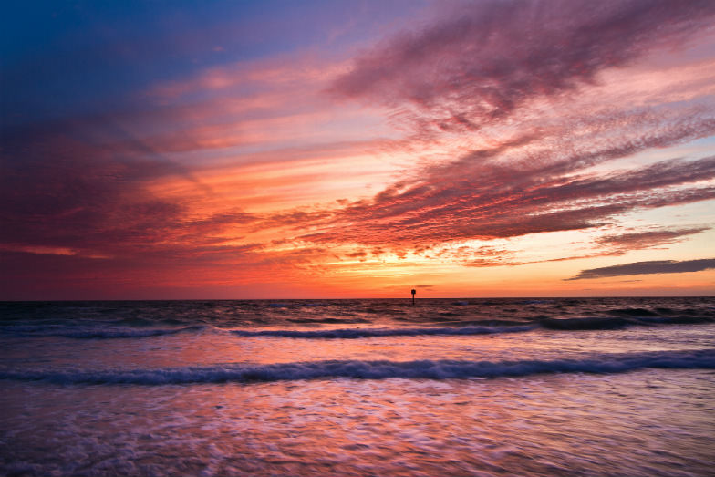 Sunset at Clearwater Beach in Clearwater Florida