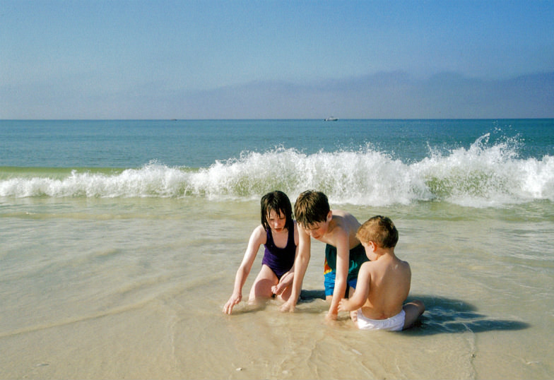 Kids at a beach in Naples, Florida