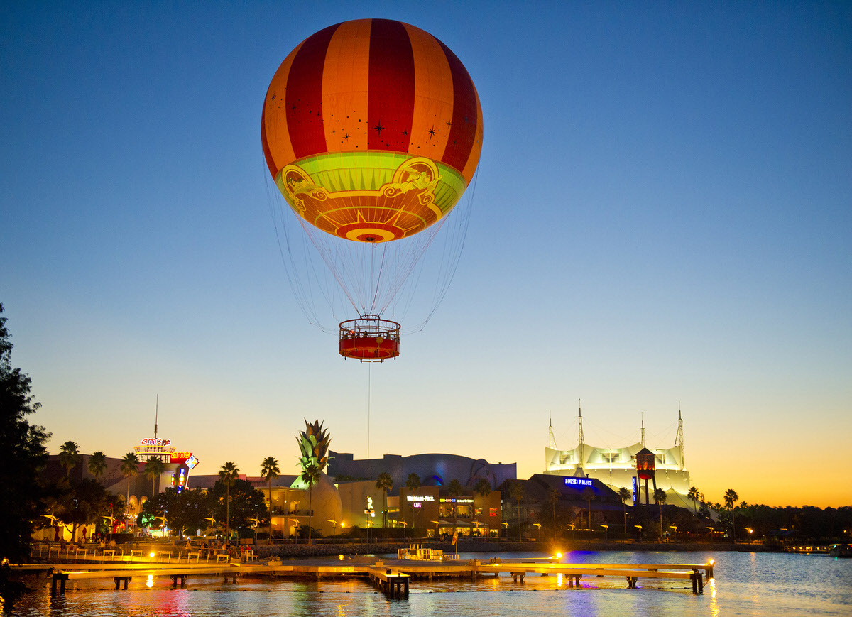 Characters in Flight lifts off in Downtown Disney