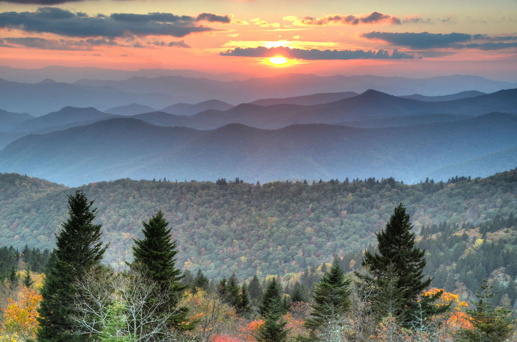 Cowee Mountain Overlook on the Blue Ridge Parkway