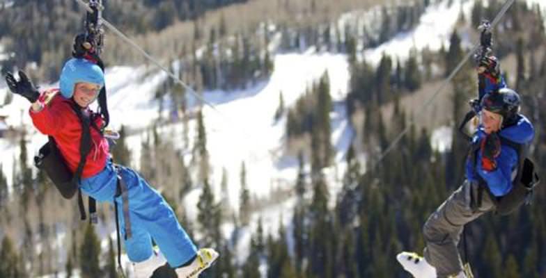 late-season skiing: Canyon Resort