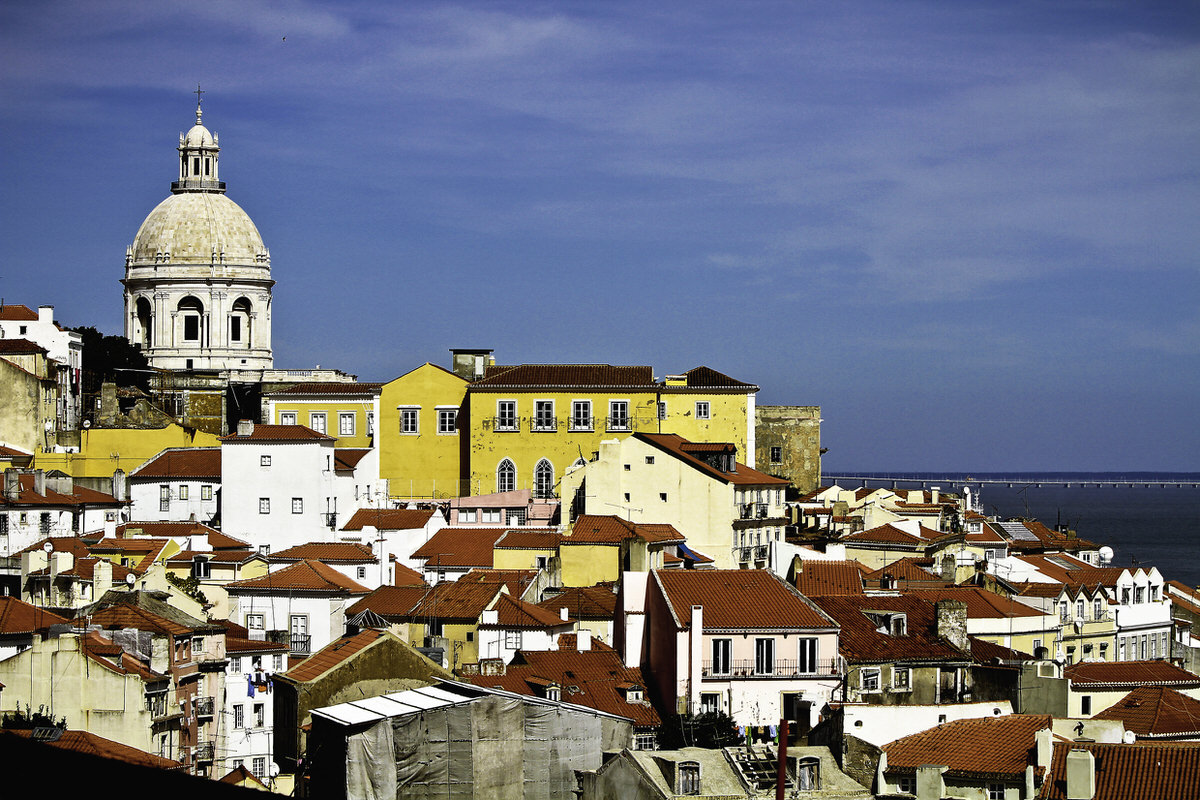 Lisbon's historical center skyline.