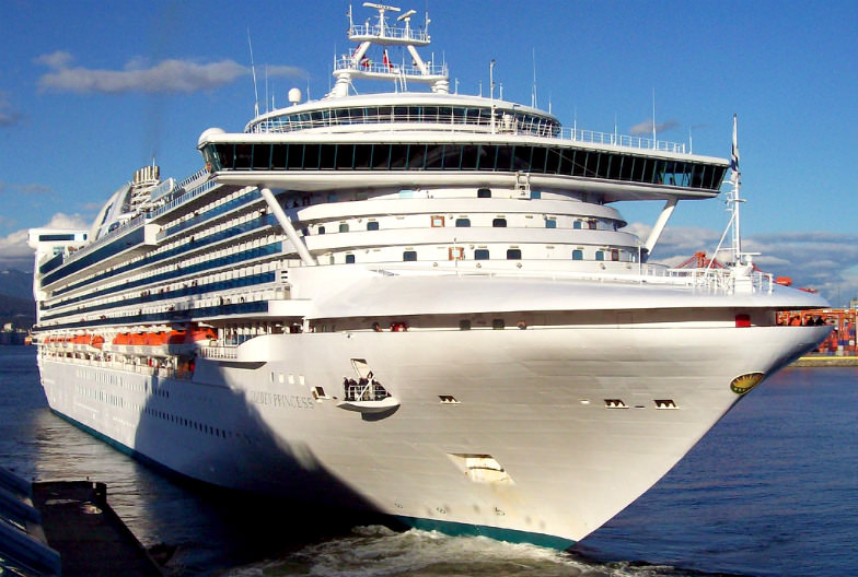 The Golden Princess en route to Alaska