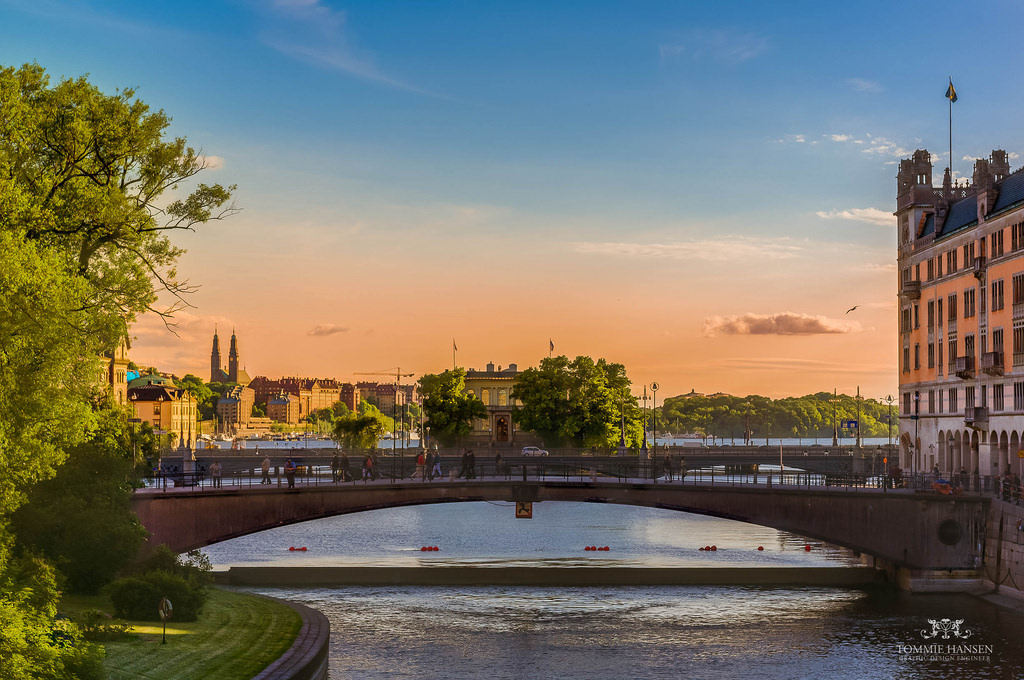 Bridge at Riksgatan in Stockholm, Sweden