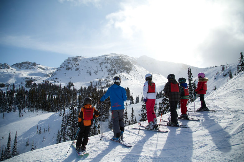 Family on the slopes at Whistler Blackcomb