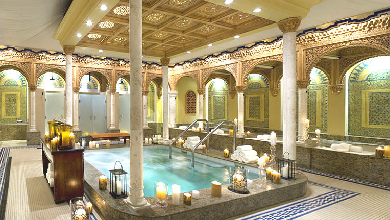 Ritual bathing area at the Waldorf Astoria Spa in Boca Raton Resort