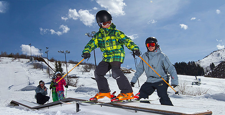 Young snowboarders at Utah Olympic Park