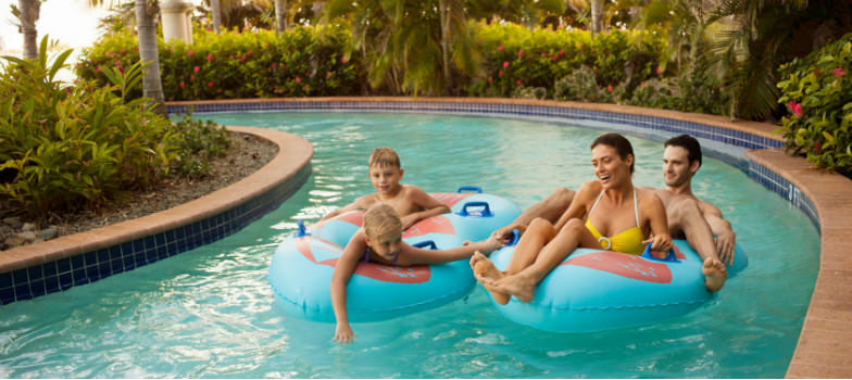 Lazy river at Coqui Water Park at the El Conquistador Resort